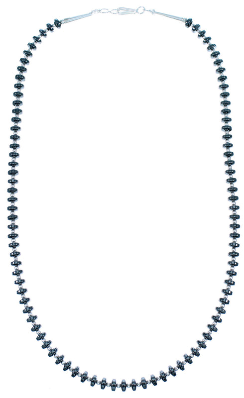 Hematite Genuine Sterling Silver Southwest Bead Necklace SX114600